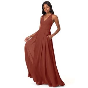 Azazie Mimi Dress — Terracotta Bridesmaid Dress
